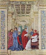 Melozzo da Forli, Pope Sixtus IV appoints Bartolomeo Platina prefect of the Vatican Library